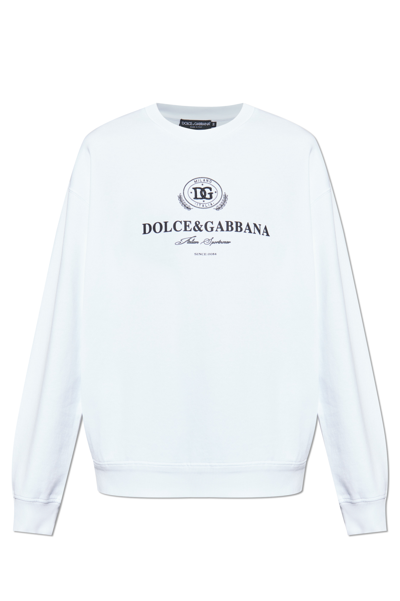 White Sweatshirt with printed logo Dolce & Gabbana - Vitkac